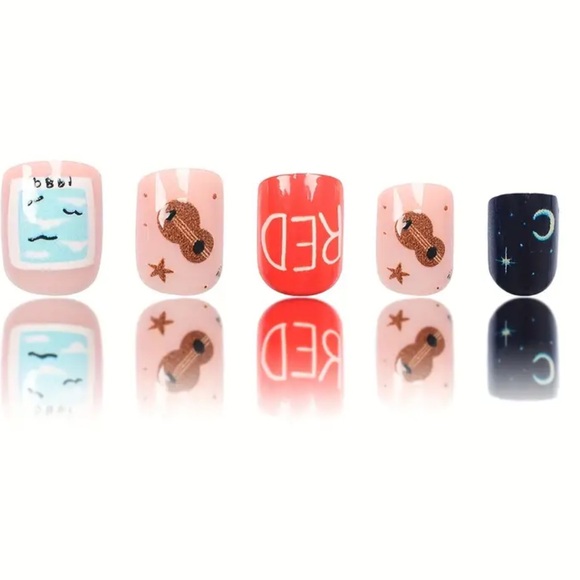 Swiftie Press On Nails Taylor Swift The Eras Tour Fake Nail Set Glue On Acrylic - Picture 5 of 12